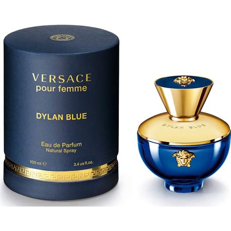 3.4 oz and 1.7 oz versace dyal lan blue set|Versace perfume for women.